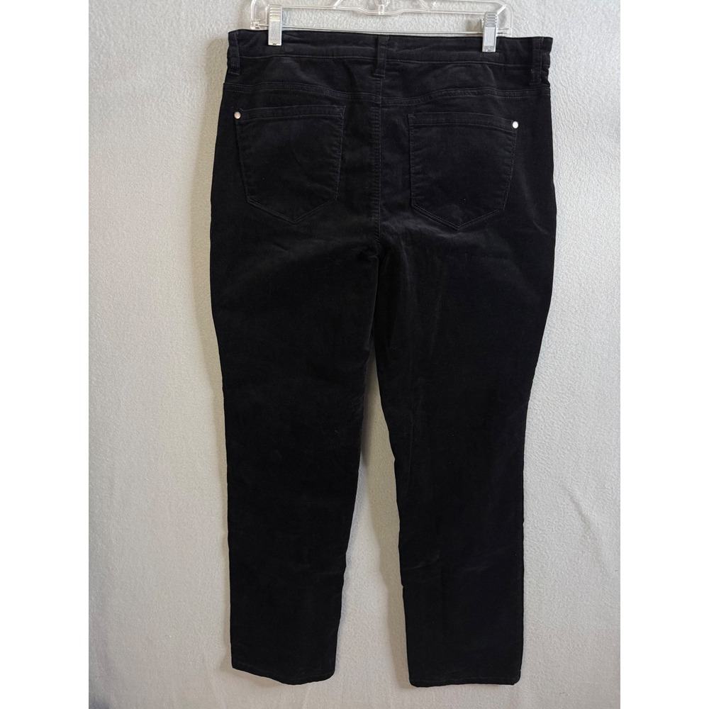 Well Worn Pants Women's‎ Size 14 Corduroy Pants Black Casual Straight Leg - Picture 4 of 7